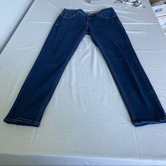 Jeans Stretch Size 11-12 Dark Polyester & Spandex 70%Cotton excellent condition - Picture 4 of 8